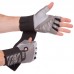 Перчатки для тяжелой атлетики кожаные VELO VL-8122 S-XL серый-черный