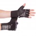 Перчатки для тяжелой атлетики кожаные Zelart ZB-8117 M-XL черный