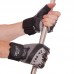 Перчатки для тяжелой атлетики кожаные Zelart ZB-8121 M-XL серый-черный