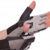 Перчатки для тяжелой атлетики кожаные Zelart ZB-8121 M-XL серый-черный