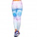 Лосины для фитнеса и йоги с принтом Domino Pastel 1630-3 S-L белый-розовый-голубой