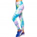 Лосины для фитнеса и йоги с принтом Domino Pastel 1630-6 S-L голубой-розовый