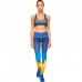 Лосини для фітнесу та йоги з принтом Domino YH102 S-L синій-жовтий