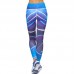 Лосины для фитнеса и йоги с принтом Domino YH70 S-L темно-синий-голубой