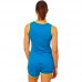 Форма для легкої атлетики жіноча LIDONG LD-8302-1 L-2XL синій-жовтий-зелений