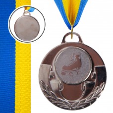 Медаль спортивная с лентой SP-Sport AIM Роликовые коньки C-4846-0087 золото, серебро, бронза