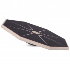Диск балансувальний балансборд дерев'яний WOOD BALANCE BOARD Zelart FI-4013 39,5 см чорний