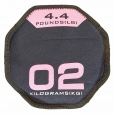 Диск обтяжувач пісочний з неопрену SandBells Crossfit Record FI-5718-2 2кг чорний-рожевий
