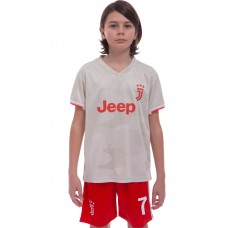 Форма футбольная детская SP-Sport JUVENTUS RONALDO 7 гостевая 2020 CO-1121 рост 116-165 см серый-красный