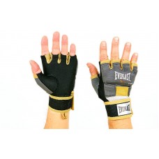 Перчатки-бинты внутренние гелевые для бокса и единоборств EVERLAST P00000740 EverGel M-L серый-желтый