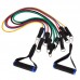 Еспандер багатофункціональний для фітнесу 5 джгутів Resistance Band Zelart ET-510 у чохлі різнокольоровий