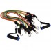 Еспандер багатофункціональний для фітнесу 9 джгутів Resistance Band Zelart DT-1002 у чохлі різнокольоровий