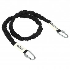 Еспандер з карабіном у захисному рукаві RESISTANCE TUBE WITH COVER EZOUS K-05-H навантаження високе чорний