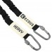 Еспандер з карабіном у захисному рукаві RESISTANCE TUBE WITH COVER EZOUS K-05-H навантаження високе чорний