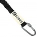 Еспандер з карабіном у захисному рукаві RESISTANCE TUBE WITH COVER EZOUS K-05-H навантаження високе чорний