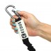 Еспандер з карабіном у захисному рукаві RESISTANCE TUBE WITH COVER EZOUS K-05-H навантаження високе чорний