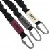 Еспандер з карабіном у захисному рукаві RESISTANCE TUBE WITH COVER EZOUS K-05-H навантаження високе чорний