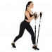 Еспандер з карабіном у захисному рукаві RESISTANCE TUBE WITH COVER EZOUS K-05-H навантаження високе чорний