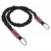 Еспандер з карабіном у захисному рукаві RESISTANCE TUBE WITH COVER EZOUS K-05-L навантаження низьке чорний