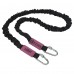 Еспандер з карабіном у захисному рукаві RESISTANCE TUBE WITH COVER EZOUS K-05-L навантаження низьке чорний