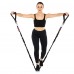 Еспандер з карабіном у захисному рукаві RESISTANCE TUBE WITH COVER EZOUS K-05-L навантаження низьке чорний