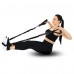 Еспандер з карабіном у захисному рукаві RESISTANCE TUBE WITH COVER EZOUS K-05-L навантаження низьке чорний