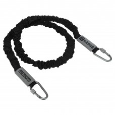 Еспандер з карабіном у захисному рукаві RESISTANCE TUBE WITH COVER EZOUS K-05-M навантаження середнє чорний