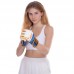 Перчатки для смешанных единоборств MMA кожаные UFC TrueThai UTT-75399 S-M синий-белый