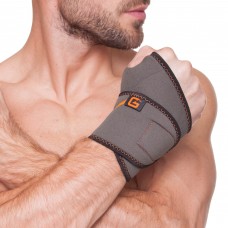 Бандаж для лучезапястного сустава GRANDE GS-620 S-XL серый-оранжевый