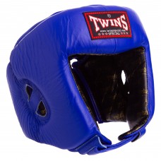 Шлем боксерский открытый с усиленной защитой макушки кожаный TWINS HGL-4 S-XL цвета в ассортименте