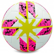 М'яч футбольний ARGENTUM 2018-2019 FB-0077 №5 PVC клеєний білий-жовтий-рожевий