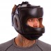Шлем боксерский с бампером кожаный VELO BO-6636-BK M-XL черный