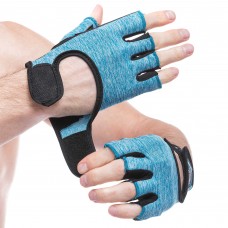 Перчатки для фитнеca HARD TOUCH FG-008 XS-L черный-голубой