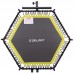 Фітнес батут шестикутний TX-3651-55 140см чорний-салатовий