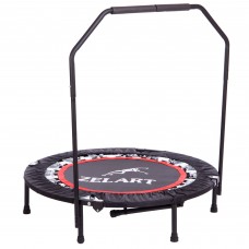 Фітнес батут складний круглий SP-Sport TX-6388B-40 101см чорний-червоний