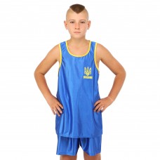 Форма боксерська дитяча майка та шорти SP-Sport UKRAINE CO-8941 S-XL кольори в асортименті