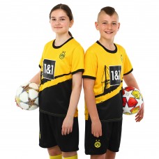 Форма футбольна дитяча із символікою футбольного клубу BORUSSIA DORTMUND домашня 2024 SP-Planeta CO-6264 20-28 жовтий-чорний