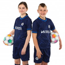 Форма футбольна дитяча із символікою футбольного клубу CHELSEA гостьова 2024 SP-Planeta CO-6332 20-28 темно-синій