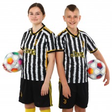 Форма футбольна дитяча із символікою футбольного клубу JUVENTUS домашня 2024 SP-Planeta CO-6311 20-28 чорний-білий