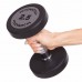 Гантель цільна професійна з поліуретановим покриттям TECHNOGYM LN-1254-2_5 1шт 2,5кг чорний-сірий