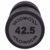 Гантель цільна професійна з поліуретановим покриттям TECHNOGYM LN-1254-42_5 1шт 42,5кг чорний-сірий