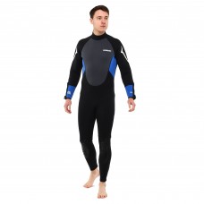 Гідрокостюм довгий чоловічий LEGEND PL-6504-1 розмір XS-XXL 3мм чорний-синій-сірий