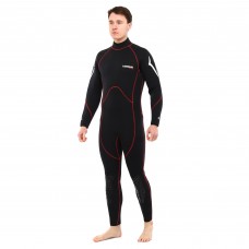 Гідрокостюм довгий чоловічий LEGEND PL-6511-1-5 розмір XS-XXL 5мм чорний-червоний