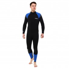 Гідрокостюм довгий чоловічий LEGEND PL-6535 розмір XS-XXL 3мм чорний-синій-сірий