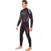 Гідрокостюм довгий чоловічий LEGEND PL-6539-3 розмір XS-XXL 3мм чорний-сірий