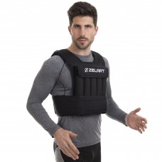 Жилет обважнювач з регульованою вагою Zelart WEIGTH VEST FI-2630-20 вага-2-20 кг чорний