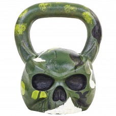 Гіря тренувальна цільна чавунна Iron head Skull Zelart TA-5707-20 вага 20кг зелений