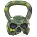 Гіря тренувальна цільна чавунна Iron head Skull Zelart TA-5707-20 вага 20кг зелений