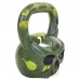 Гіря тренувальна цільна чавунна Iron head Skull Zelart TA-5707-20 вага 20кг зелений