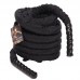Канат для кросфіту в захисному рукаві Combat Battle Rope BATTLE ROPE Zelart FI-5719-12 12м чорній